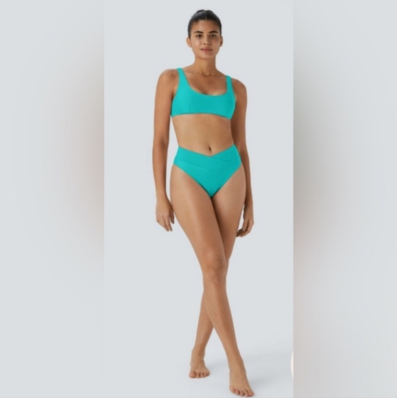 HALARA Other - NEW HALARA  CROSS OVER  BIKINI teal green Size M top & bottom sold together